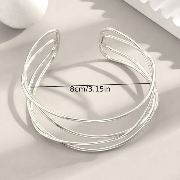 Upper Arm Cuff Bracelet Armlet Mimimalist Simple Egyptian Stylish Greek Goddess - Picture 2 of 2